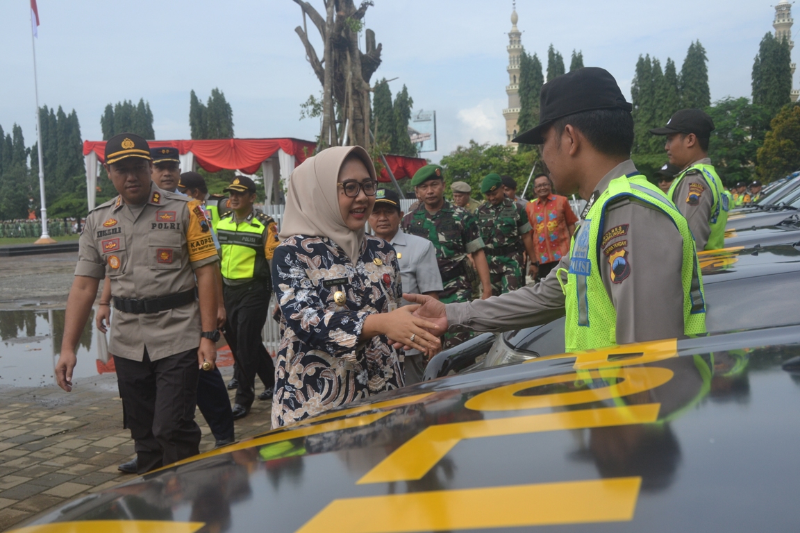 Amankan Pilkades, Polres Apel Gelar Pasukan