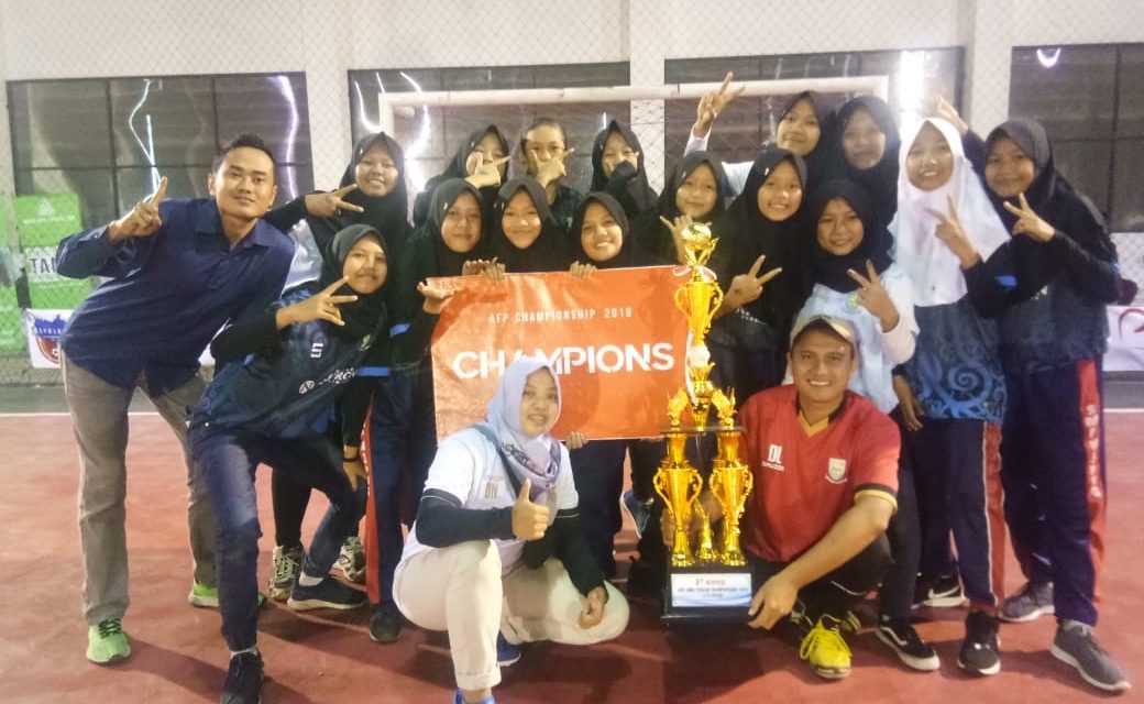 Tim Futsal Putri SMPN 3 Purbalingga Juara 1 AFP Jateng Championship 2019
