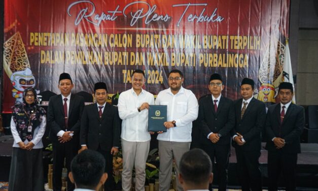 KPU Purbalingga Tetapkan Bupati-Wakil Bupati Purbalingga Terpilih Periode 2025-2030