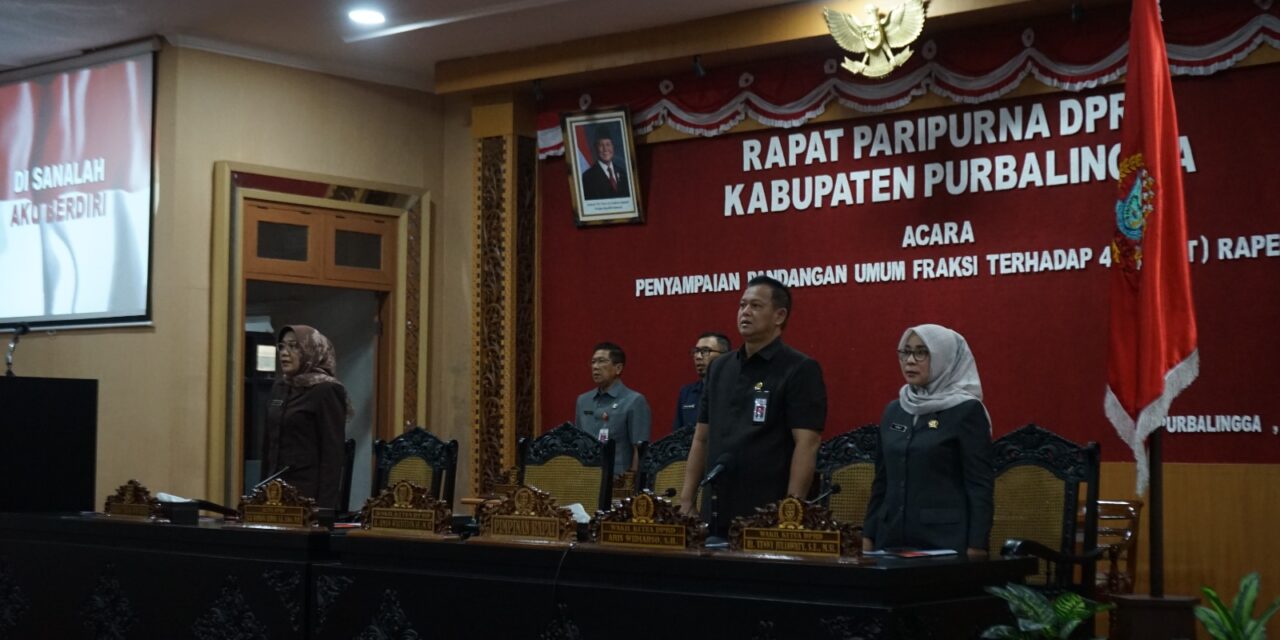 Fraksi-Fraksi DPRD Purbalingga Sepakati Pembahasan Lanjutan Empat Raperda Strategis