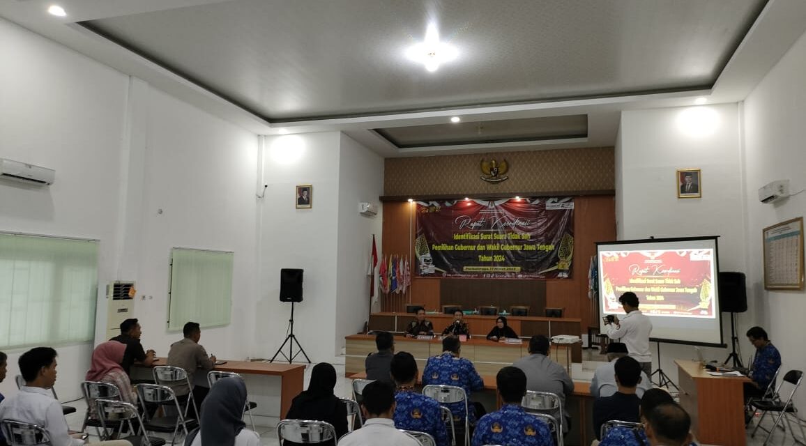 KPU Purbalingga Gelar Rakor Identifikasi Suara Tidak Sah Di Pemilukada Provinsi Jawa Tengah Tahun 2024