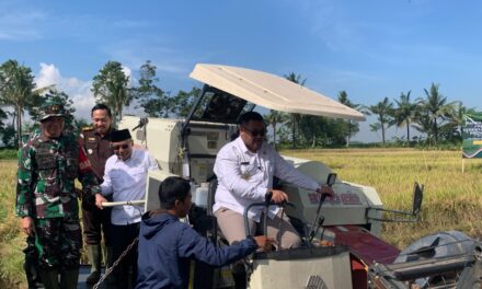 Wakil Bupati Purbalingga coba mesin combine harvesting
