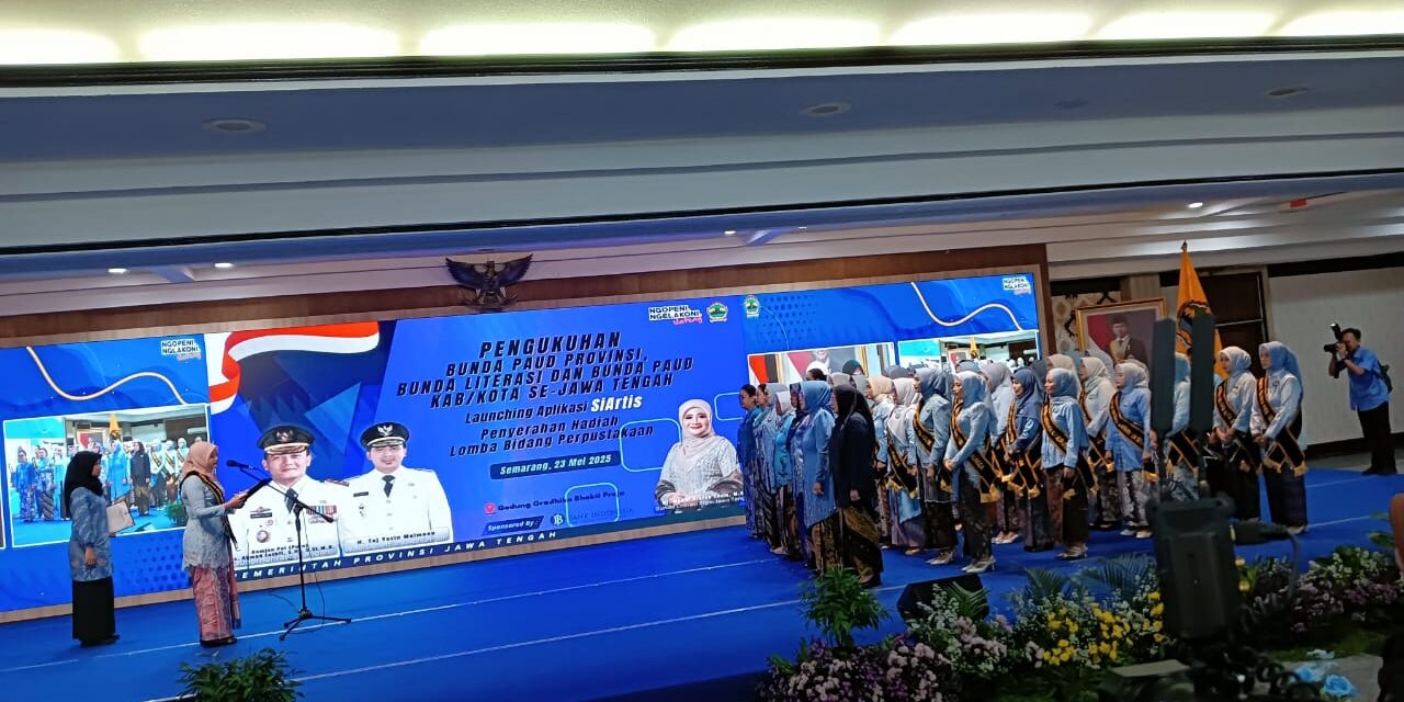 Syahzani Fahmi dan Denita Dimas Resmi Dikukuhkan Jadi Bunda PAUD dan Bunda Literasi Purbalingga