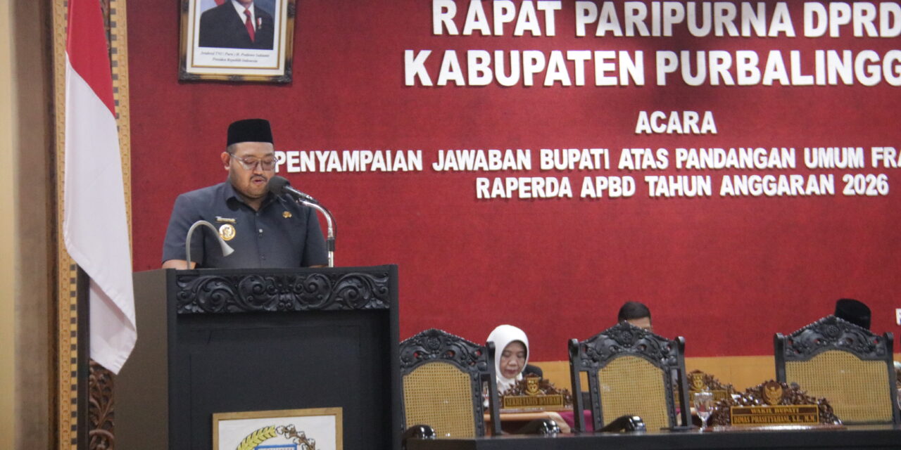 Pemkab Purbalingga Tegaskan Komitmen Pembangunan Lewat Jawaban atas Pandangan Umum Fraksi DPRD terhadap Raperda APBD 2026
