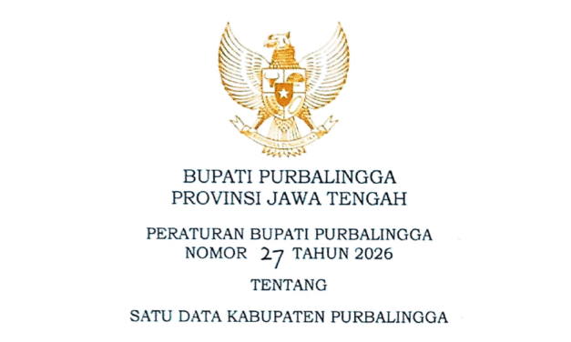 Perbup Nomor 27 Tahun 2026 tentang Satu Data Kabupaten Purbalingga